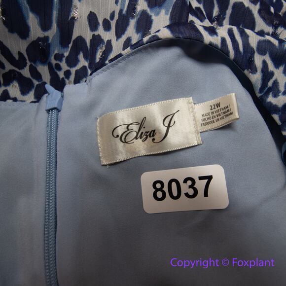 Eliza J Leopard Print Faux Wrap Dress in Blue Lyst plus size 22W - Picture 14 of 16